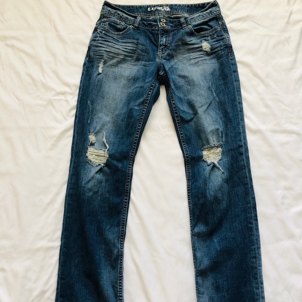 Express Boyfriend Ankle Jeans